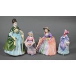 A scarce Royal Doulton figure 'Delicia' HN1662, 15 cm high to/w three others - 'Lucy Ann' HN1502, '