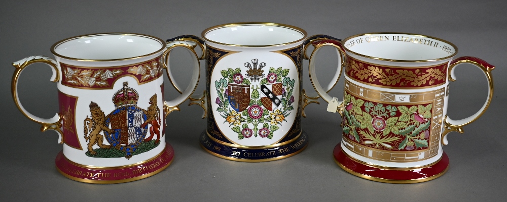 Three boxed Spode limited edition large Royal Commemorative loving cups - 1977 Silver Wedding 249/ - Image 4 of 5