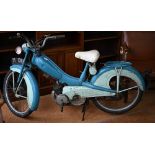 A classic Mobylette 50cc moped, registered April 1960, with registration plate 71 CRH (non