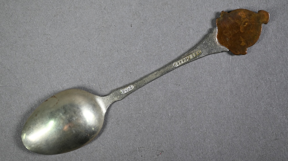 Maritime - White Star Line RMS 'Majestic' epns souvenir spoon with enamelled finial - Image 3 of 3