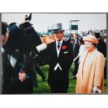HM Queen Elizabeth II and HRH the Duke of Edinburgh Christmas card with printed photographic front