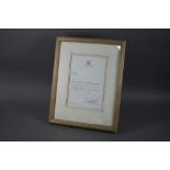 WITHDRAWN HM Queen Elizabeth II - signed letter thanking Webb Fine Arts,