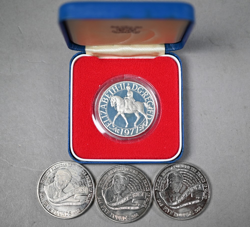 Silver proof 1977 Jubilee crown to/w three £5 crowns, eight Churchill crowns and forty-five other - Image 3 of 3