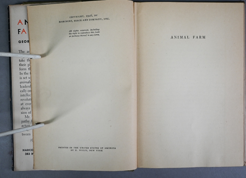 Orwell, George - Animal Farm, US 1st, New York: Harcourt, Brace & Co 1946, d/w 8vo - Image 3 of 4