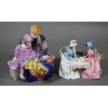 Two Royal Doulton groups, 'The Flower Seller's Children' HN1206 and 'Afternoon Tea' HN1747 (2)
