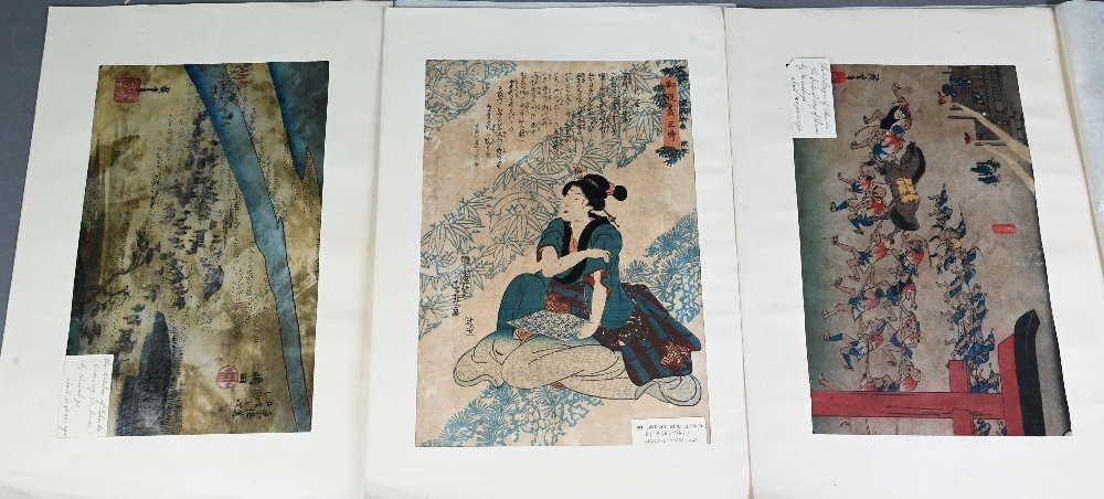 Utagawa Hiroshige (1797-1858) Two Japanese ukiyo-e woodblock prints, ink and colour on paper,