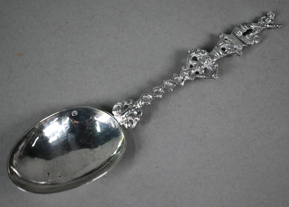 Victorian silver Christening spoon and fork with fine quality cast and chased handles, Martin, - Image 3 of 4