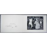 HM Queen Elizabeth II and HRH the Duke of Edinburgh Christmas card with two gilt cyphers to front,