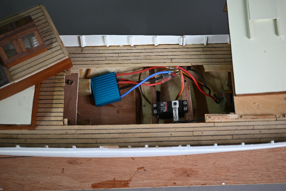 A scratch-built model of a Victorian steam-yacht 'Skeandhu' (unfinished) - Image 3 of 5