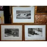 A set of five Archibald Thorburn prints published by Lawrences for the Swan Electric Company,
