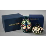 Moorcroft ltd ed squat vase decorated with mushrooms or toadstools by Vicky Lovett, 117/150, 7.5