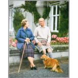 HM Queen Elizabeth II and HRH the Duke of Edinburgh Christmas card with printed photographic front