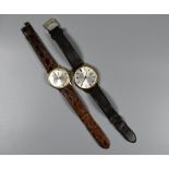 Two gentleman's gilt metal wristwatch - Gruen Precision Autowind and Seiko Automatic with 17-jewel