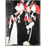 HM Queen Elizabeth II and HRH the Duke of Edinburgh Christmas card with printed photographic front