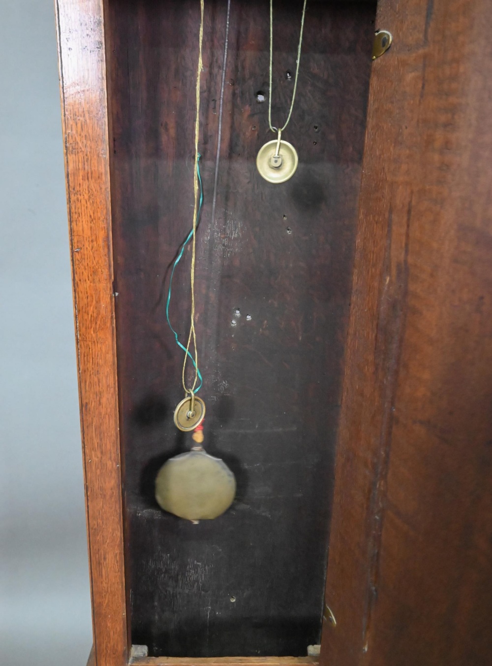 John Stokes, Saffron Walden, an 18th century oak longcase clock, the 8-day movement with 30 cm brass - Image 3 of 7