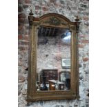An antique French giltwood mirror, 120 cm h x 76 cm w