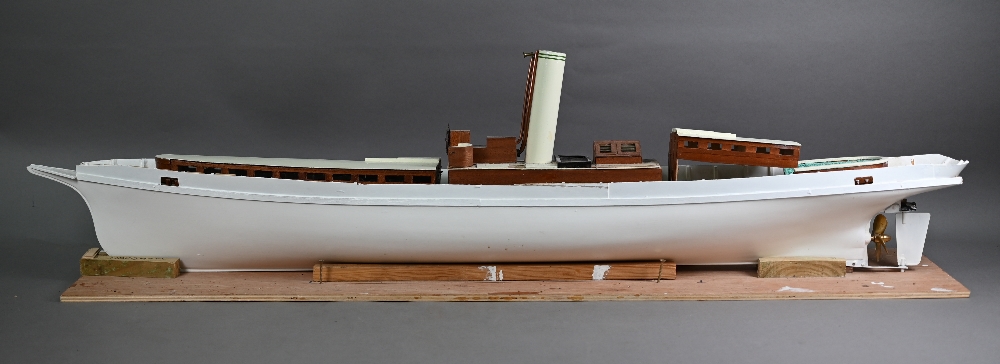 A scratch-built model of a Victorian steam-yacht 'Skeandhu' (unfinished) - Image 2 of 5