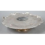 Silver fruit comport with shaped rim, raised on moulded foot, Walker & Hall, Birmingham 1928, 15.