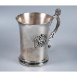 Heavy quality silver 1977 Silver jubilee commemorative mug, Birmingham Mint, Sheffield 1977, 9.7oz,