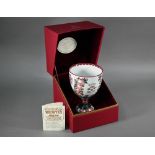 Boxed Royal Doulton Wemyss Centenary Goblet 1980, 19 cm high