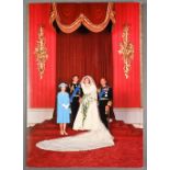 HM Queen Elizabeth II and HRH the Duke of Edinburgh Christmas card with printed photographic front
