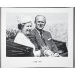 HM Queen Elizabeth II and HRH the Duke of Edinburgh Christmas card with printed photographic front