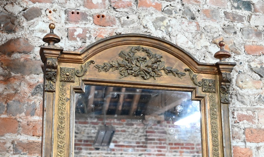 An antique French giltwood mirror, 120 cm h x 76 cm w - Image 2 of 2