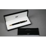 A Montblanc Meisterstuck Pix luxury ballpoint pen, LeGrand height 145.8 mm, black precious resin cap