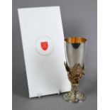 Aurum parcel gilt silver St Paul's Cathedral 1981 Royal Wedding Goblet, ltd ed. no. 354/1000, Hector