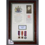 A WWII casualty group of three medals to 4457111 Pte. C Mill, 3rd Batt. Parachute Regt. comprising