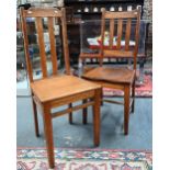 A harlequin set of eight oak country dining side chairs, comprising four and two (8)