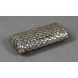 George III silver and parcel-gilt snuff box, chased as basket-work, maker not identified, London