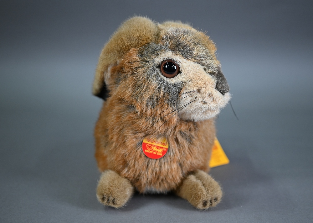 Boxed Steiff Mummel Hare 32 cm long to/w a Steiff Millennium Champagne Mohair teddy 30 cm - unboxed, - Image 4 of 5