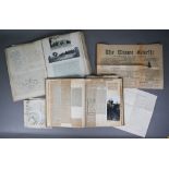 An Edwardian scrap album of invitations, newspaper cuttings, news etc relating to the life of