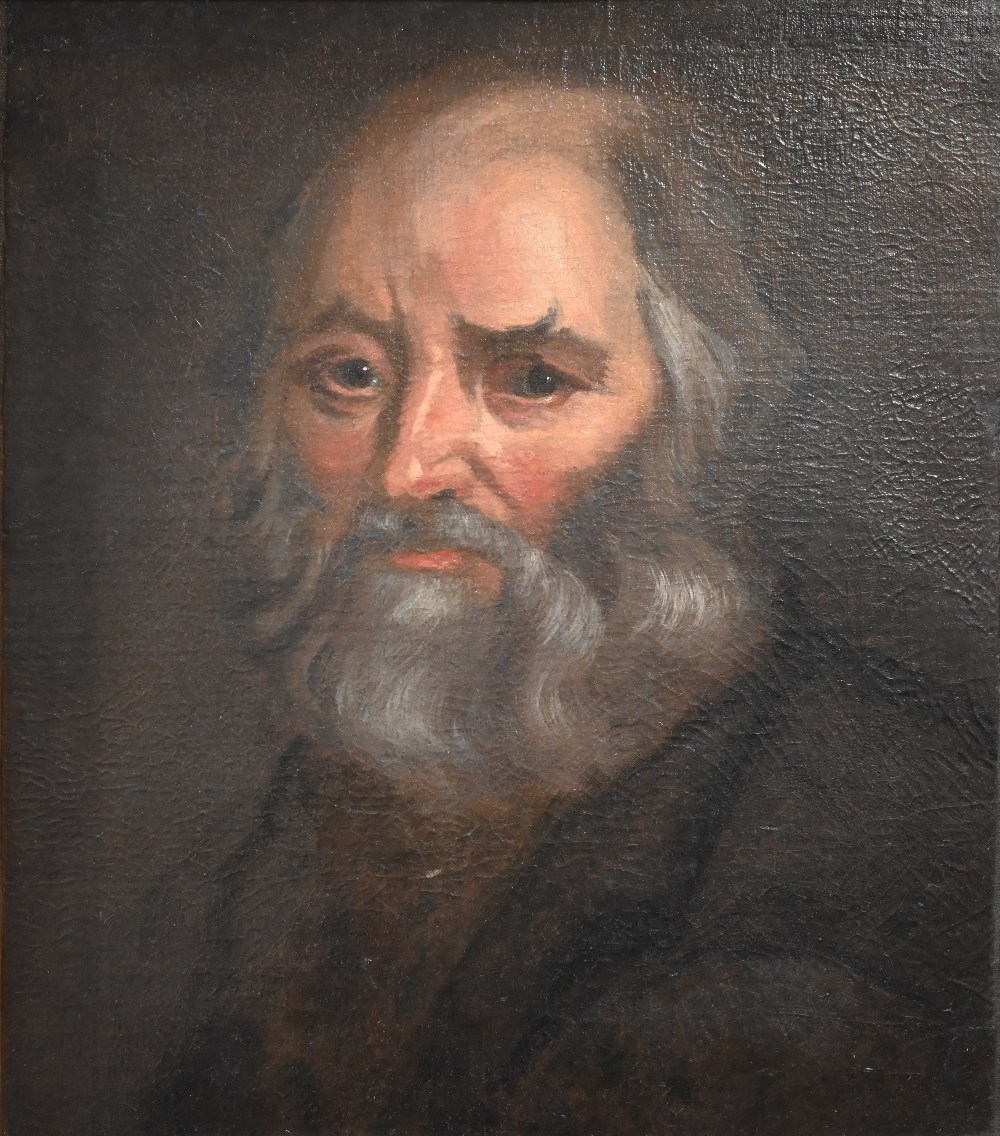 A late 17th/early 18th century portrait of an old man with beard, oil on canvas, 43 x 38 cm - Image 2 of 3