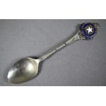 Maritime - White Star Line RMS 'Majestic' epns souvenir spoon with enamelled finial