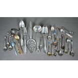 18th Century German silver tablespoon, Frankfurt marks, maker WS crowned Q date, t/w various 19th