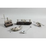 A small collection of late 19th or early 20th century Chinese export novelty silver miniatures