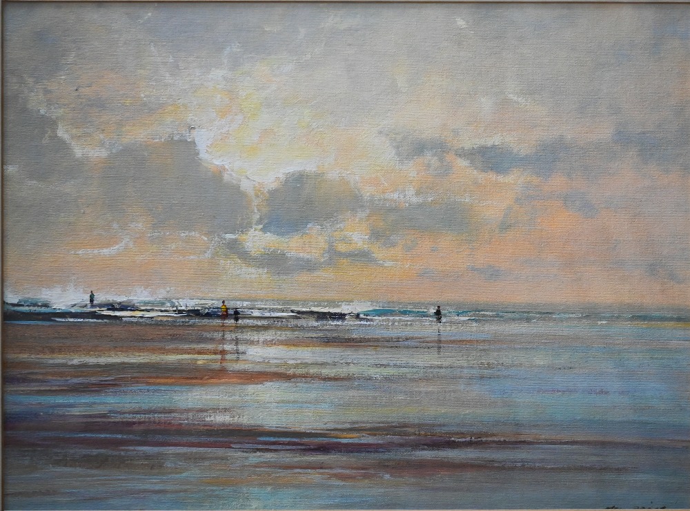 Mel Briggs - Breakers on the Beach, oil on canvas, signed lower right, 32 cm - Image 2 of 4