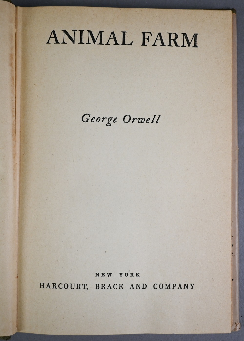 Orwell, George - Animal Farm, US 1st, New York: Harcourt, Brace & Co 1946, d/w 8vo - Image 4 of 4