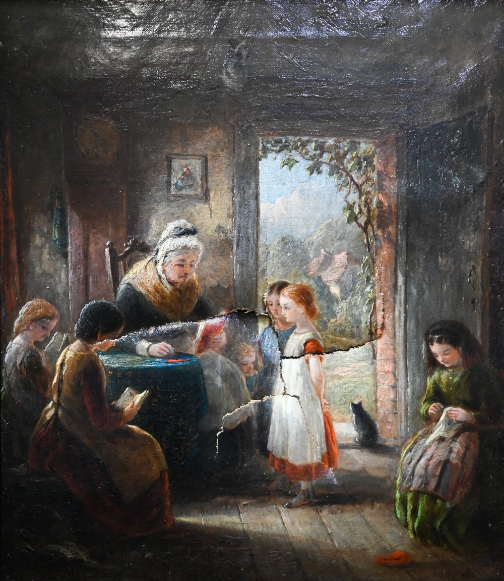 Frederick Daniel Hardy (1826-1911) - The recital, oil on canvas, signed and dated 1864 lower left, - Image 2 of 8