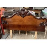 A Victorian mahogany sideboard back,