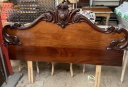 A Victorian mahogany sideboard back,