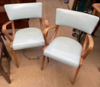 A pair of Benchairs of Stowe mid 20th century bentwood elbow dining chairs
