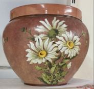 A Doulton Slaters Patent pattern daisy decorated jardiniere