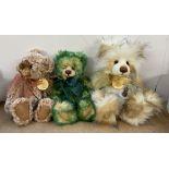 Three Charlie Bears, exclusively designed by Isabelle Lee, including Lauren, 34cm long, Sprout,