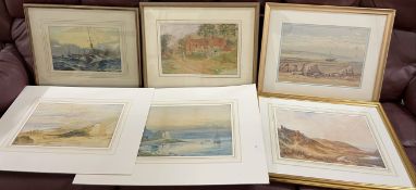 Stanley Heaver Light Cruisers Watercolour Together with a collection of Watercolours,