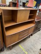 A mid 20th century teak wall unit,