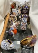 Twelve assorted Royal Crown Derby paperweights including A Koala, Panda, Badger, Robin, Rabbit,