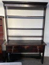 A 19th century South Wales stained pine dresser,